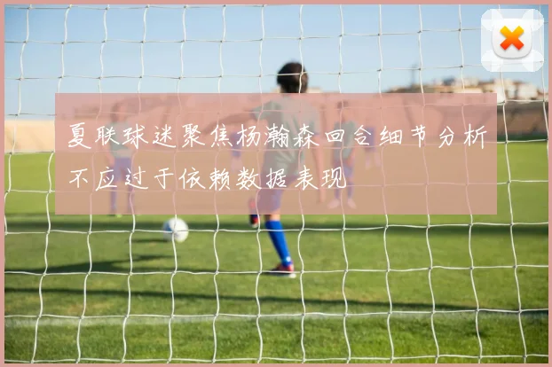 夏联球迷聚焦杨瀚森回合细节分析不应过于依赖数据表现